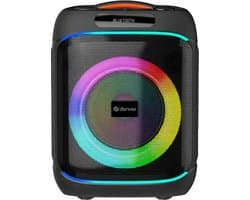 Denver Bluetooth Speaker Party box - Discolichten - Partyspeaker incl. draadloze microfoon & afstandsbediening - Luidspreker - 8" woofer - BPS270
