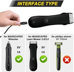 USB-oplaadkabel voor MANSCAPED-grasmaaier - 4 stuks — thumbnail 5