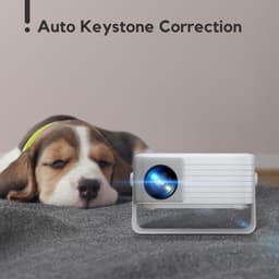 SnelShoppen - AKIYO O1 Mini-beamer Full HD voor Mobiele Telefoon - Draagbare Projector met 10.000 Lumen, Statief, Ideaal voor Thuisbioscoop, Feest, Ca — thumbnail 3