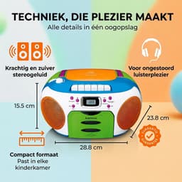 Lenco SCD-971 - Draagbare radio met cassette speler - Kids — thumbnail 3