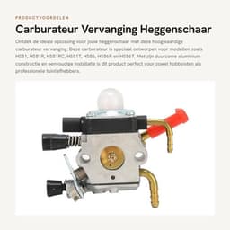 Carburateur Vervanging - Passend Voor Stihl Hs81 Hs81r Hs81rc - Tuinieren Tool Accessoires met Content - Hs81t Hs86 Hs86r Hs86t . — thumbnail 3