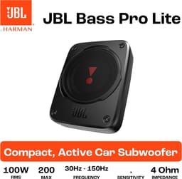 JBL BassPro Lite - Subwoofer Auto - Actieve Underseat Autosubwoofer - 200 W — thumbnail 5