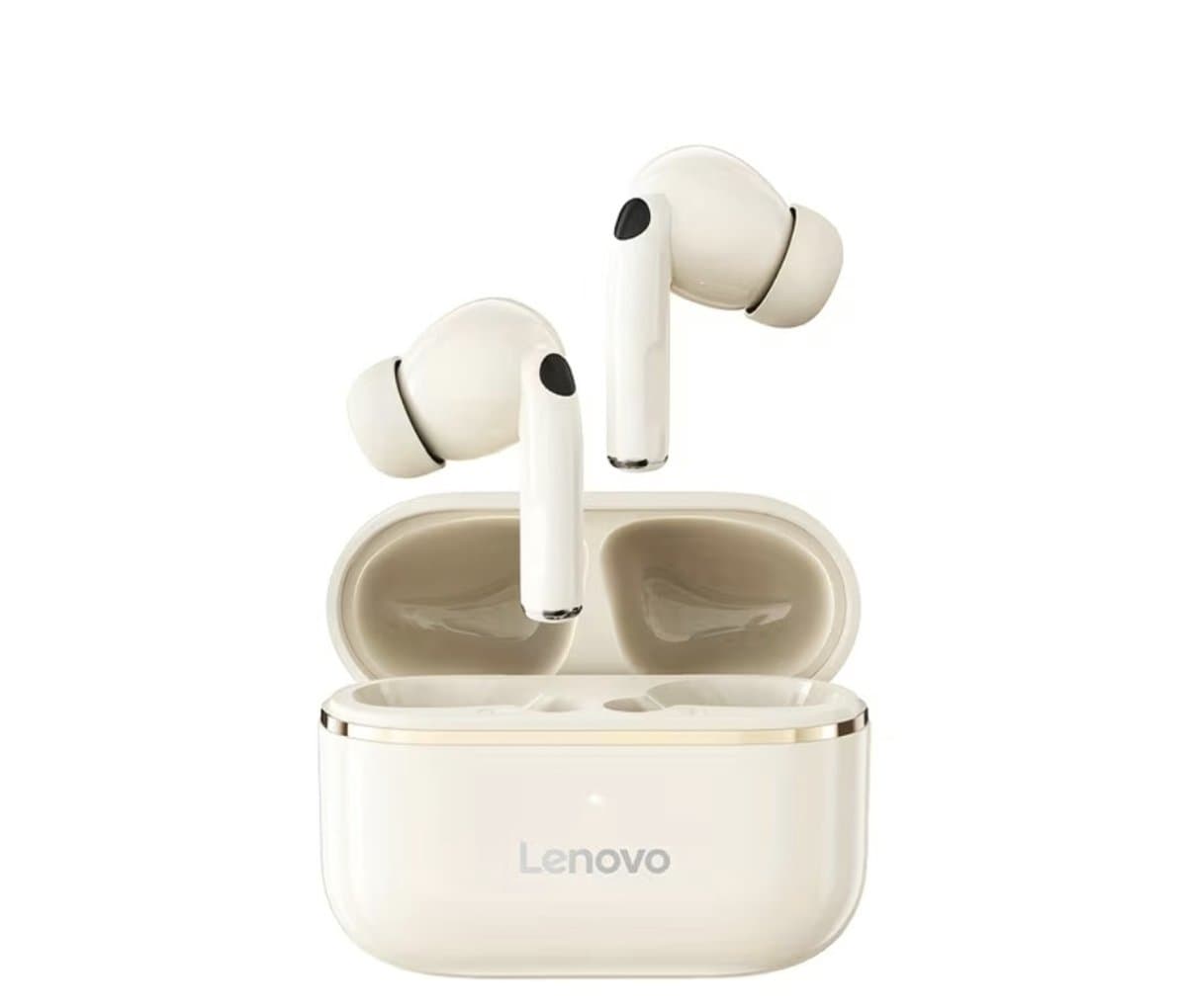 Lenovo - Draadloze witte oordopjes - Supersnelle verbinding - Comfortabel design — afbeelding 1