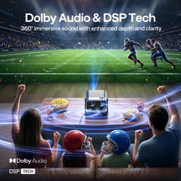 Beamer 4K smart projector met Google TV autofocus Bluetooth WiFi thuisbioscoop 500 ANSI lumen HDR10 ondersteuning — thumbnail 4