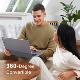 Ninkear 15.6 inch 2-in-1 Touchscreen Laptop - AMD Ryzen 3 3200U - 16GB RAM - 512GB SSD - FHD IPS - 360° Draaibaar - Windows 11 Pro - Dual-Band WiFi - Zilver — thumbnail 5