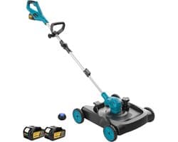 Joorly Elektrische Grasmaaier - Grastrimmer - Grastrimmer accu - Grasmaaier Accu - Grasmaaier Elektrisch - 30,5 maai breedte - Groen