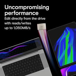 Draagbare Externe SSD - Snelle Opslag - Bestanden Overzetten - Waterdicht en Stofbestendig - 1 TB - Lichtgoud — thumbnail 5