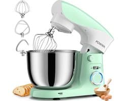 Keukenmachine 1500W – 5L Mengkom – 10 Snelheden – Met Garde, Deeghaak & Klopper