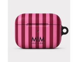 MIM Amsterdam - Sugar rush - Geschikt voor AirPods Pro 3 - AirPod hoesje - Strepen print - AirPod hoesje met print - Shockproof- Cover voor AirPods - Trendy AirPod case