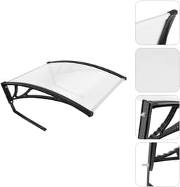 Garagedak voor robotmaaiers, onderdakafdekkingen voor grasmaaiers, anti-zonregen- Robot garageafdekking transparant carport polycarbonaat (Holle plank) — thumbnail 3