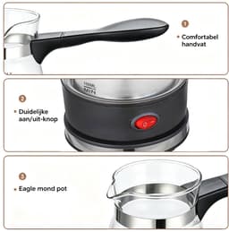 Turkse Koffiezetapparaat - Turkse Koffiekan - Espressomachine - Koffiezetapparaat 500 ml - Voor Turkse Koffie, Espresso en Thee — thumbnail 3