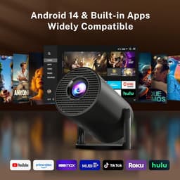 Mini Projector - Draagbare Videoprojector - 4K Resolutie - Bluetooth 5 en WiFi 6 - Voor Telefoon en TV-Stick — thumbnail 2