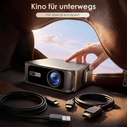 Mini Beamer - Draagbare Projector - Native 1080p Resolutie - 4K Decodering - Voor Thuisbioscoop en Buiten — thumbnail 5