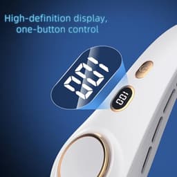 Nekventilator Groen – Outdoor Draagbare Hals Ventilator met 5 Standen en LED Display – Lichtgewicht Bladloze Ventilator — thumbnail 2