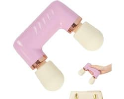 Percussie Massagepistool - Crèmegeel - Dubbele Massagekop - Stille Werking - Voor Atleten en Drukke Professionals