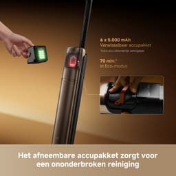 Dreame T16 Pro Steam Wet and Dry Stofzuiger - 200°C stoomfunctie - 99%+ Bacterie-, huisstofmijt- en pollenvrij - Zelfreinigend op 95°C - Verwisselbare accu - Huisdierenhaar - App bediening - 180° onder meubels - Continue borstelspoeling op 90°C — thumbnail 5
