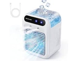 Mini airco - Persoonlijke Luchtkoeler 4-in-1 – Ultrasone Verneveling – 2 Snelheden – Oplaadbaar — afbeelding 1