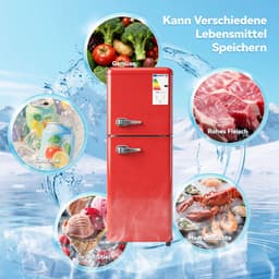 Koelkast 112 liter compact dubbeldeks koel vrieskast voor thuis keuken en kantoor — thumbnail 3