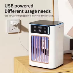 Airconditioner - Koeler - Mini 3-in-1 draagbare airconditioner - met watertank - Draagbare USB-oplaadbare koeler (900 ml) - Geschikt voor kantoor, terras of camping — thumbnail 3