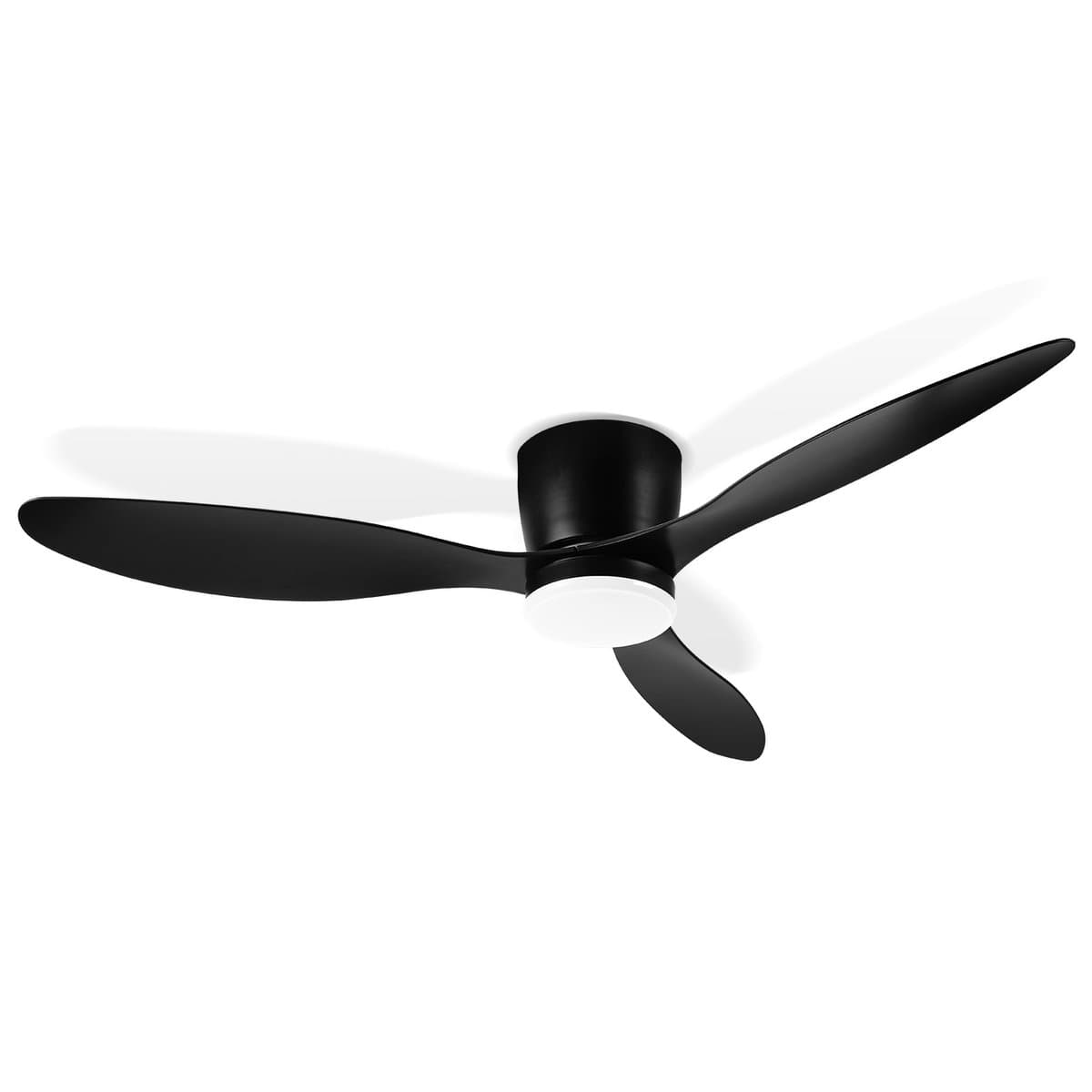 Plafondventilator met verlichting - 6 snelheden - 3 lichtkleuren - App en afstandsbediening - Stille omkeerbare DC-motor - Timer - Zwart — afbeelding 1