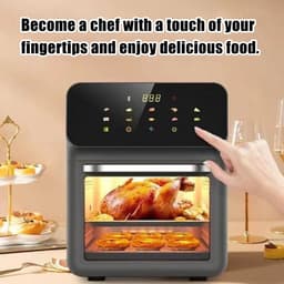 Heteluchtoven - Airfryer Oven - Gelijkmatig Koken - Verbeterde Luchtstroom - 15 liter - Zwart — thumbnail 3