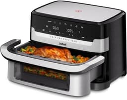 Heteluchtfriteuse - Airfryer - Grote maaltijden bereiden - Flexibele 2-in-1 zone - 9 Liter - Zwart — thumbnail 1