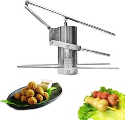 Gehaktbalmachine - Balvormer Keukengereedschap - Snel Ballen Maken - Grote Capaciteit Vat - 13 cm Diameter - Zilverkleurig — thumbnail 1