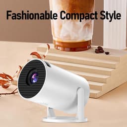 WiFi-videoprojector voor thuisbioscoop, draagbaar met 240° rotatie, meerdere poorten, laag geluidsniveau 25dB, HD-filmprojector met stabiele WiFi en ingebouwd surr — thumbnail 2