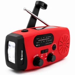 Denver Noodradio - Powerbank Zonneenergie - FM Radio - Noodpakket - Zaklamp - Opwindbaar - SOS Knop - Solar powerbank - SCR2007 — thumbnail 1