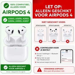 Enluxe Case geschikt voor Airpods 4 - Mat Beige Taupe - Strak Effen Hardcase Hoesje, Schokbestendig — thumbnail 3