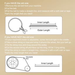 Riem Grasmaaier Dek - V-snaar Grasmaaier - Gazon Onderhoud - Aramidevezel Materiaal - 150 Inch Lengte - Grijs — thumbnail 3