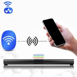 Bluetooth 5.0 TWS-soundbar voor tv's en thuisbioscoop - Soundbar met draadloze subwoofer – 3D-surroundgeluid – FM-radio – Ingebouwde subwoofer – RGB-verlichte luidspreker – Thuisbioscoopgeluid – Zwart — thumbnail 3