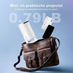 LNMsolutions® Mini Beamer - Beamer - Projector - Wit - 11cm x 11cm x 17cm — thumbnail 3