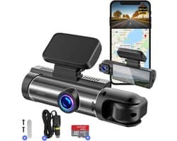 Dashcam Auto - Rijrecorder Camera - Veilig Rijden - Dubbele Lens - Full HD - Zwart