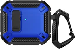 Mobigear Hoesje geschikt voor Apple AirPods 4 Hardcase Hoesje | Mobigear Armor Clip - Blauw — thumbnail 1