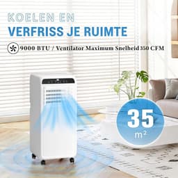 Draagbare Airconditioner - Mobiele Airco - Ruimte Koelen - 3-in-1 Functie - 25m² - Wit — thumbnail 3