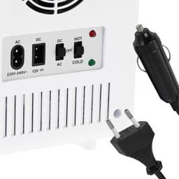 Reky Mini koelkast - koelkast - Minibar - Koelen en Verwarmen - Auto koelkast - kamer - camping - kantoor - 12V/230V - 4L - Wit — thumbnail 2