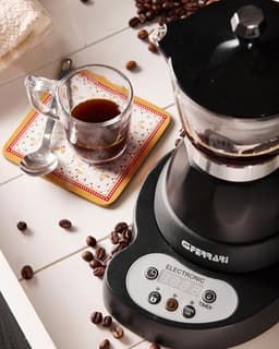 G3Ferrari Risveglio Espresso – Elektrische Moka Koffiemaker met Timer en LED Display – 3 Kopjes – 400W – Warmhoudfunctie 30 min – Zwart — thumbnail 3