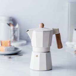 Koffiezetapparaat - Espresso Maker - Italiaanse Koffie - Geschikt Inductie - 6 Kopjes - Wit — thumbnail 3