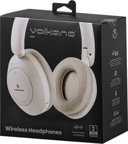 Volkano Aura Series Active Noise Cancelling Bluetooth Headphones creme — thumbnail 4