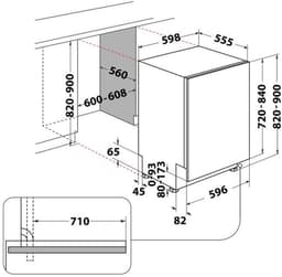 Whirlpool W7I HT40 TS - Inbouw Vaatwasser 60 cm – Energielabel C – 40 dB – Besteklade - Ook geschikt voor IKEA METOD — thumbnail 2