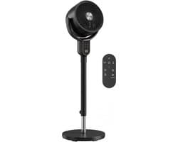 Staande Ventilator - Vloerventilator Luchtcirculator - Kamers Koelen - Stil 20dB Aromatherapie - 83-107 cm Hoogte - Zwart
