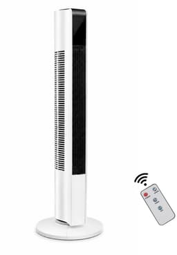 Livista Torenventilator - 90° Oscillatie - Afstandsbediening - 24-uurs Timer - Touchbediening - 3 Snelheden - 45 dB - Vortex-luchtstroom - Wit — thumbnail 1