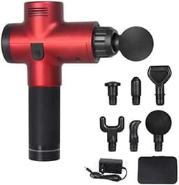 Massage Gun - Spierontspanner Elektrisch - Spierherstel Bevorderen - 30 Snelheden LCD Touch - 6 Massagekoppen - Zilver — thumbnail 1