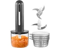 Elektrische Keuken Hakker - Mini Keukenmachine Knoflook Snijder - Snel Ingrediënten Verwerken - Draadloos en Oplaadbaar - 400 ml Kom