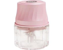 Mini Keukenmachine - Voedsel Hakker Processor - Groente Snijden - Eenknopsbediening - 350ml - Roze