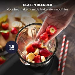Keukenmachine - Zwart - 6,2L - Multifunctionele Foodprocessor met Blender en Accessoires - Voor Kookliefhebbers — thumbnail 3