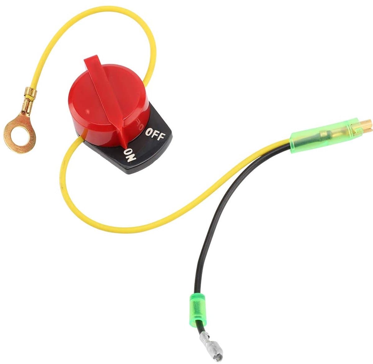 SnelShoppen - Stopknop Aan Uit Schakelaar voor Buitenboordmotor met Metalen Behuizing - Start Stop Functie voor ATV, Dirtbike, Grasmaaier, Tuin, Werkp — afbeelding 1