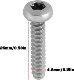 SnelShoppen - 6 Stuks 4.8 x 25mm Grasmaaier Schroeven, Zelftappende Schroeven voor Mountfield en Quattro, Tuinaccessoires, Vervangingsonderdelen — thumbnail 3