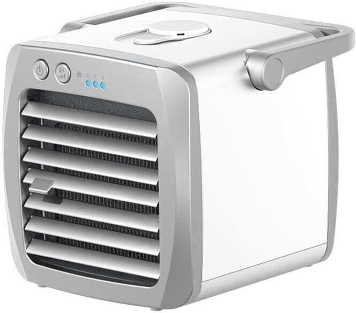 Draagbare airconditioner met ventilator, draagbare USB mini-airconditioner, multifunctionele koel- en bevochtigingsventilator, persoonlijke mini-airconditioner — afbeelding 1